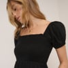 Black Tiered Everly Midi Dress