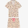 Women's Cute Pups Polyknit Short Pajama Set