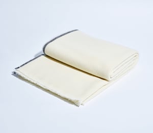 Edge Stripe Throw - Cream & Charcoal