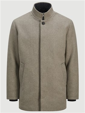 Jack & Jones Harrison Wool Jacket - Greige - XL
