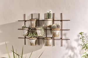 nkuku Abari Wall Hung Planter | Vases & Planters | One Size | Aged Zinc