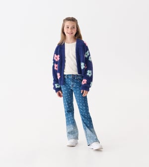 Girls Hearts Flared Leg Denim