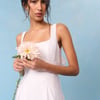 Bridal Ivory Satin Bow-Back Taylor Jumpsuit