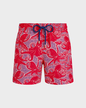Vilebrequin - Men Swim Shorts Hypnoctopus - Swimwear - Moorea - Red - Size 6XL