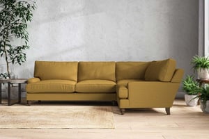 nkuku Marri Right Hand Corner Sofa | Make To Order | Grand | Recycled Cotton Ochre