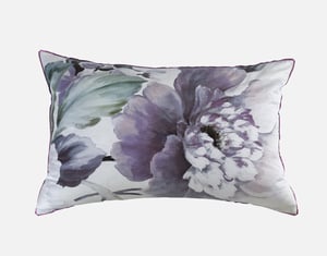 QE Home Divine Pillow Sham, Floral, White, Queen
