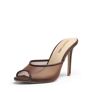 DREAM PAIRS Chic Open Toe Stiletto Mule Heels