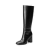 DREAM PAIRS Square Toe Block Heel Knee high Boots