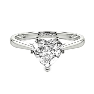 Jeulia Heart Cut Solitaire Sterling Silver Engagement Ring