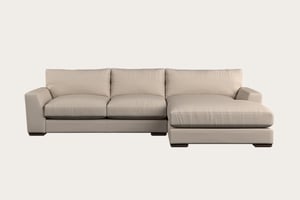 nkuku Guddu Right Hand Chaise Sofa | Make To Order | Medium | Recycled Cotton Natural