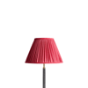 30cm empire shade in ruby silk with velvet tape