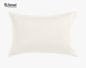 QE Home 350TC BeechBliss TENCEL™ Modal Pillowcases in Cloud (Set of 2), White, Queen