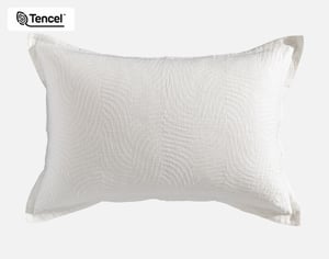 QE Home Nuala Pillow Sham, Geometric, White, King