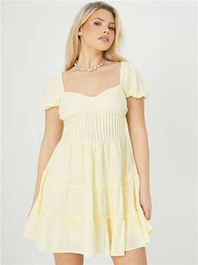 Brave Soul Belinda Short Dess - Lemon - XS