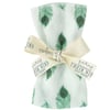 Face Cloth Peacock Feather Print - White