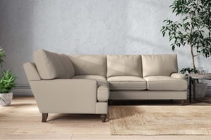 nkuku Marri Large Corner Sofa | Make To Order | Recycled Cotton Stone | No Colour