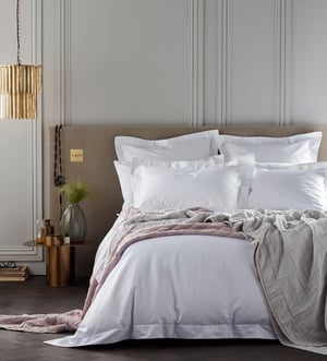 White Super Hero 100% Cotton 1000 Thread Count Flat Sheet