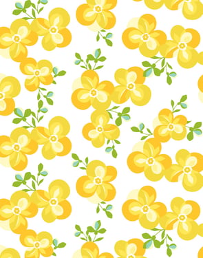 Graphic Flower' Wallpaper by Tea Collection - Daffodil - Traditional / 27 in. x 27 ft.