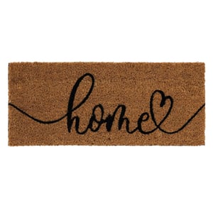 Coir Insert Home Script Doormat - 23x53cm
