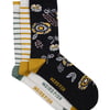 Weird Fish Parade Patterned Socks 3 Pack Deep Amber Size 4-7