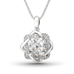 Jeulia Knot of Love Sterling Silver Necklace