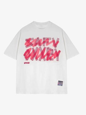 Thesupermade Creative Alphabet Printed T-Shirt - White / XL