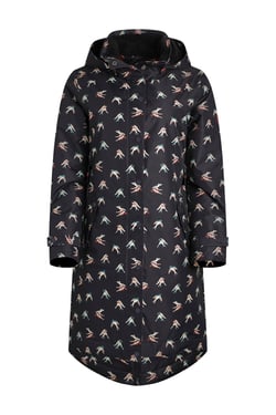Weird Fish Sena Printed Waterproof Coat Nightshade Size 8