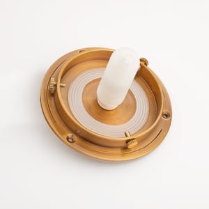 Regular Plumb IP44 flush fitting in antiqued brass