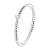 Gemstone Twist Ring Sterling Silver