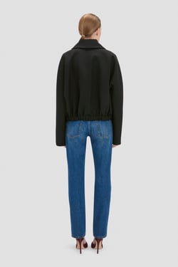Victoria Beckham Arden Bomber Jacket In Black - 4 - Womens