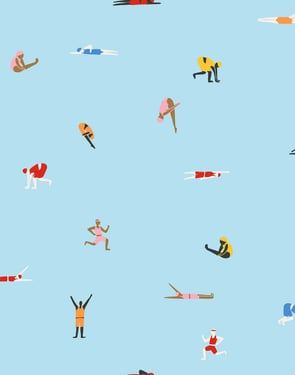 Olympians' Wallpaper by Tea Collection - Baby Blue - Traditional / 27 in. x 27 ft.