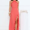 Love Potion Halter Maxi Dress Peach