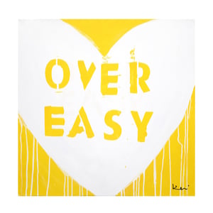 Love Over Easy Drippy Heart Art Print