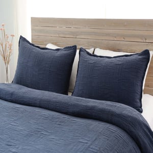 Harbour Cotton Navy Twin Coverlet