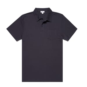 Sunspel Riviera S/S Polo Shirt Navy
