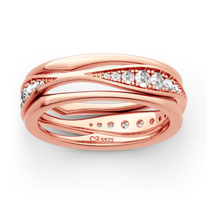Jeulia Simple Design Round Cut Sterling Silver Women's Band
