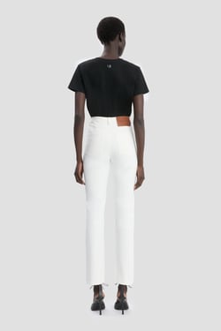 Victoria Beckham High-Rise Slim Jean In Washed White - 32 - Womens