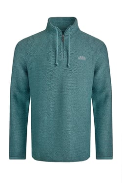 Weird Fish Cruiser 1/4 Zip Macaroni Sweatshirt Mineral Blue Size XL