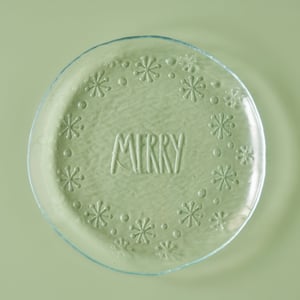 Merry Glass Serving Plate