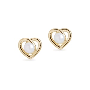 Open Heart Stud Earrings