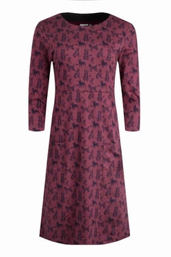Weird Fish Moondust Jersey Dress Crushed Berry Size 12