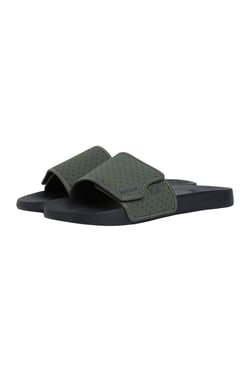 Weird Fish Oliver Pool Sliders Army Green Size 7