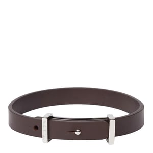 Paul Smith Signature Buckle Leather Bracelet Brown