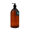 Amber Plastic Pump Bottle