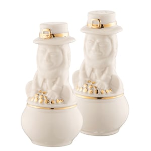 Belleek Classic Leprechaun Salt & Pepper  - Extra 25% off with LC25