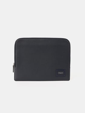 The Zipped Folio - Ink Calf Grain
