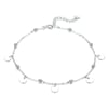 Jeulia Simple Style Disc Sterling Silver Anklet