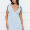 Painted Daisy Mini Dress Blue