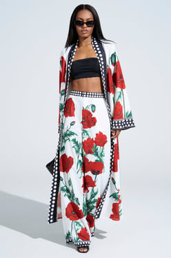AKIRA Belladonna Chiffon Duster Jacket | Size Large/XL