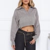 Glacial Glow Knit Sweater Grey